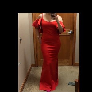 Formal Red Open back dress